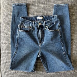 👖 Good American GOOD LEGS Cropped Skinny Jeans Blue 615 Size 0 / 25” 👖